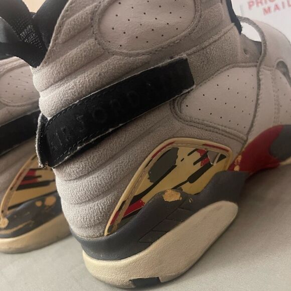 305368-101 Air Jordan 8 VIII Retro 2002 Bugs Bunny 5Y Womens 6.5 or 7 White Red - Picture 6 of 16